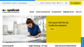 What Syndicom.ch website looked like in 2018 (5 years ago)
