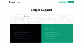 What Support.ledger.com website looked like in 2018 (5 years ago)