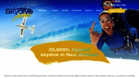 What Skydiveauckland.com website looked like in 2018 (5 years ago)