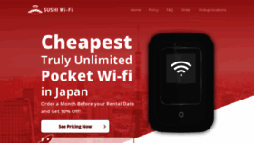 What Sushi-wifi.com website looked like in 2018 (5 years ago)
