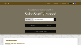 What Salonstaffwanted.com website looked like in 2018 (5 years ago)