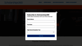 What Scholarships360.org website looked like in 2018 (5 years ago)