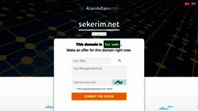What Sekerim.net website looked like in 2018 (5 years ago)