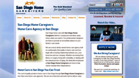 What Sandiegohomecaregivers.com website looked like in 2018 (5 years ago)