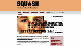 What Squashcampaign.org website looked like in 2018 (5 years ago)