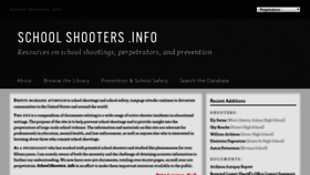What Schoolshooters.info website looked like in 2018 (5 years ago)