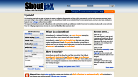 What Shoutjax.com website looked like in 2018 (5 years ago)