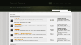 What Sacredcactus.org website looked like in 2018 (5 years ago)