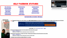 What Sillyfacebookstatuses.com website looked like in 2018 (5 years ago)
