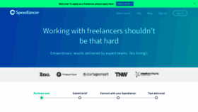 What Speedlancer.com website looked like in 2019 (5 years ago)