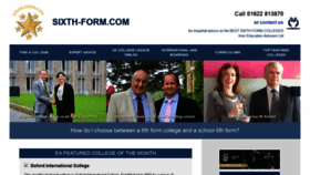 What Sixth-form.com website looked like in 2019 (5 years ago)