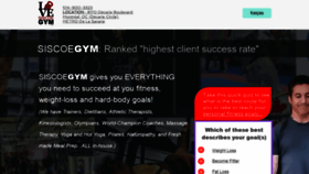 What Siscoegym.com website looked like in 2019 (5 years ago)