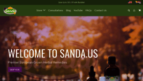 What Sanda.us website looked like in 2019 (5 years ago)