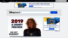 What Search.disney.com website looked like in 2019 (5 years ago)