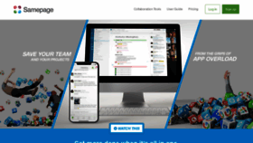 What Samepage.io website looked like in 2019 (5 years ago)