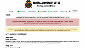 What Sps.fud.edu.ng website looked like in 2019 (5 years ago)