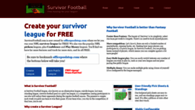 What Survivorfootball.com website looked like in 2019 (5 years ago)