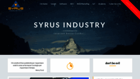 What Syrusindustry.com website looked like in 2019 (5 years ago)