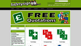 What Safetysignuk.co.uk website looked like in 2019 (5 years ago)