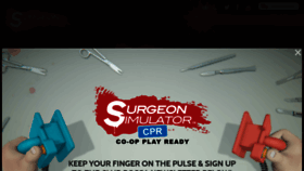 What Surgeonsimulator2013.com website looked like in 2019 (5 years ago)