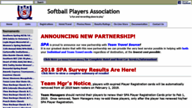 What Softballspa.com website looked like in 2019 (7 years ago)