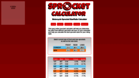 What Sprocketcalculator.com website looked like in 2019 (5 years ago)