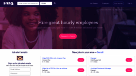 What Snagajob.com website looked like in 2019 (5 years ago)