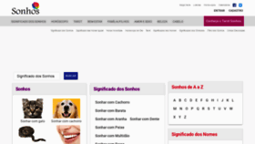 What Sonhos.com.br website looked like in 2019 (5 years ago)