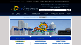 What Sunbiz.org website looked like in 2019 (5 years ago)