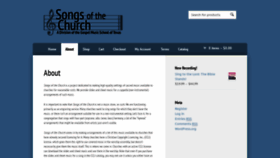What Songsofthechurch.org website looked like in 2019 (5 years ago)