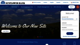 What Sunflowerbank.com website looked like in 2019 (5 years ago)
