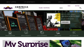 What Surpriseaz.gov website looked like in 2019 (5 years ago)