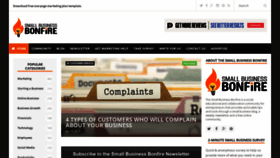 What Smallbusinessbonfire.com website looked like in 2019 (5 years ago)
