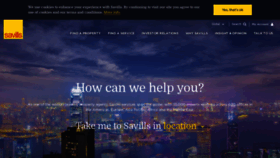 What Savills.com website looked like in 2019 (5 years ago)