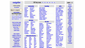 What Sfbay.craigslist.com website looked like in 2019 (5 years ago)