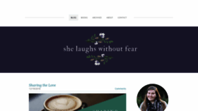 What Shelaughswithoutfear.com website looked like in 2019 (5 years ago)