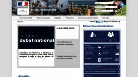 What Seine-maritime.gouv.fr website looked like in 2019 (5 years ago)
