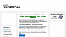 What Saminwestuj.pl website looked like in 2019 (5 years ago)