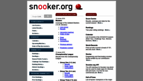 What Snooker.org website looked like in 2019 (5 years ago)