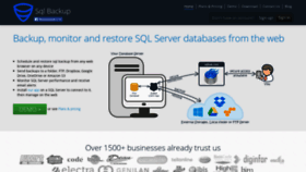 What Sqlbak.com website looked like in 2019 (5 years ago)