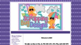 What Scrappingbugdesigns.com website looked like in 2019 (5 years ago)