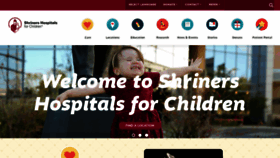 What Shrinershospitalsforchildren.org website looked like in 2019 (5 years ago)