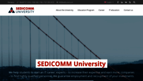 What Sedicomm.com website looked like in 2019 (5 years ago)