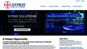What Sypris.com website looked like in 2019 (5 years ago)