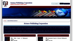 What Sciencepubco.com website looked like in 2019 (5 years ago)