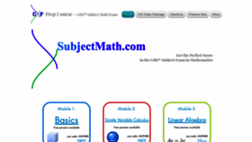 What Subjectmath.com website looked like in 2019 (5 years ago)