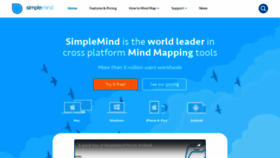 What Simplemind.eu website looked like in 2019 (5 years ago)