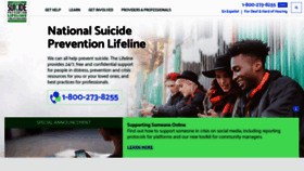 What Suicidepreventionlifeline.org website looked like in 2019 (5 years ago)