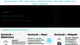 What Survivejs.com website looked like in 2019 (5 years ago)