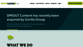 What Sproutcontent.com website looked like in 2019 (5 years ago)
